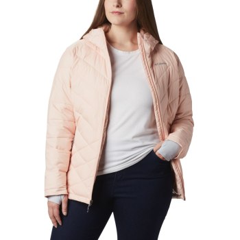 Columbia Jas Dames, Heavenly Hooded Plus Size Roze, 69DMUKOJW